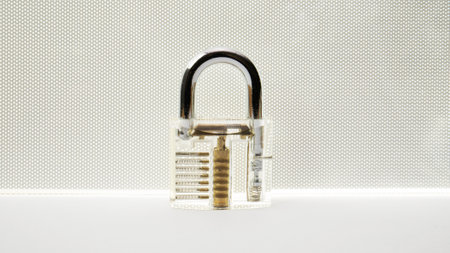 master key on white background for security contentの写真素材
