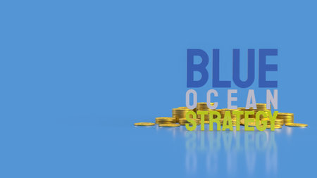 blue ocean strategy word for business content 3d rendering.の写真素材