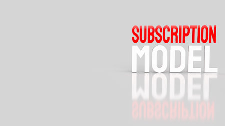 subscription model word for business content 3d renderingの写真素材