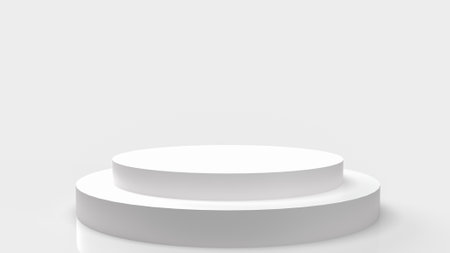 white stage on clear background for presentation  3d rendering.の写真素材