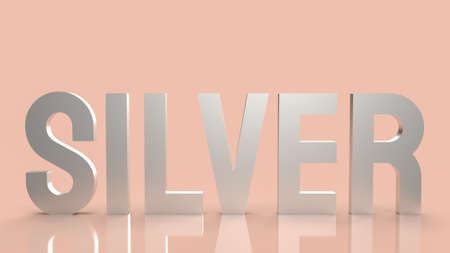 silver text  for background business content 3d renderingの写真素材