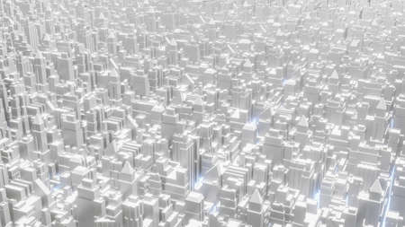 white city top view image for business or architecture content 3d renderingの写真素材