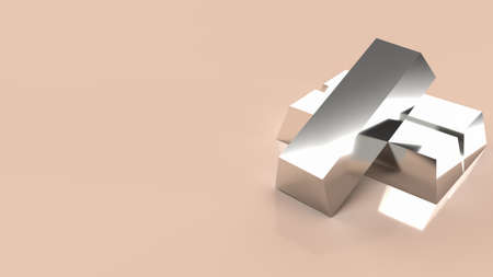silver bar for background business content 3d renderinの写真素材