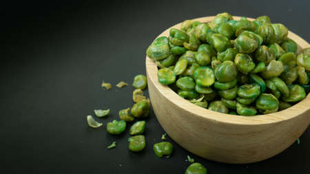 The Salt Roasted Green Peas close up image for food contentの写真素材