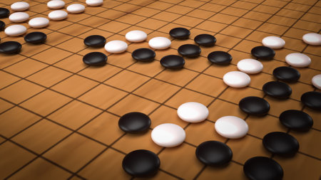 GoÂ  abstract strategyÂ board gameÂ for two playersの写真素材