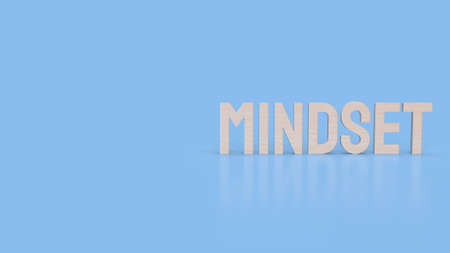 mindset white word for mental inclinationÂ or disposition concept 3d renderingの写真素材