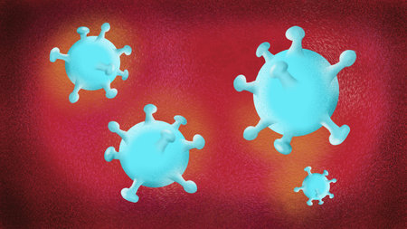virus illustration image for health and medical content background
