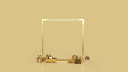 The gold 2022 and gift boxes  for Chinese new year  concept 3d renderingの写真素材