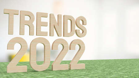 The  trends 2022 text for business plan concept 3d renderingの写真素材