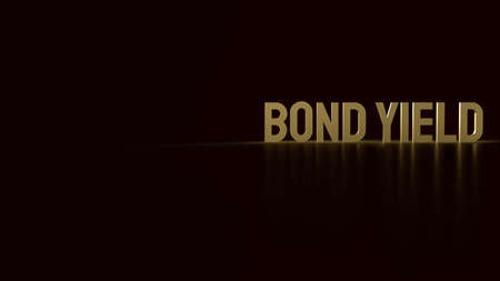 gold bond yield text  for business concept 3d renderingの写真素材