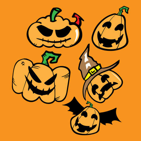 The pumpkin halloween vector for holiday conceptのイラスト素材