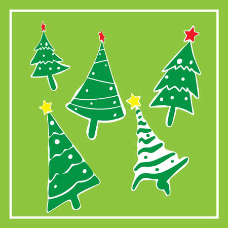 The Christmas tree vector for celebration or holiday card conceptのイラスト素材