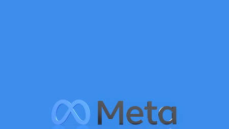 Facebook social media platform will change to Meta 3d rendering, 29 October 2021, Bangkok , Thailandのeditorial素材