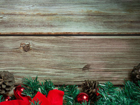 The wooden background for  christmas or celebration  conceptの写真素材