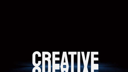creative  text glow in black background  3d renderingの写真素材