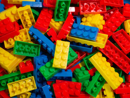 plastic toy Muti color  for education or kid conceptの写真素材