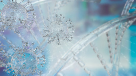 clear virus  for medical or sci concept 3d renderingの写真素材