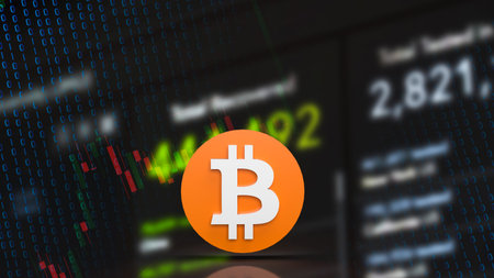 bitcoin symbol for  crypto currency or business concept 3d rendering