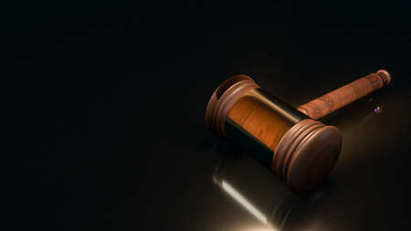 hammer wood for business or justice concept 3d renderingの写真素材