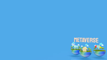 metaverse  and simulator earth for technology or business concept 3d rendering