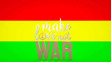make love not war word for background concept 3d renderingの写真素材