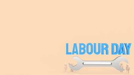 labour day word and wrench for holiday concept 3d renderingの写真素材