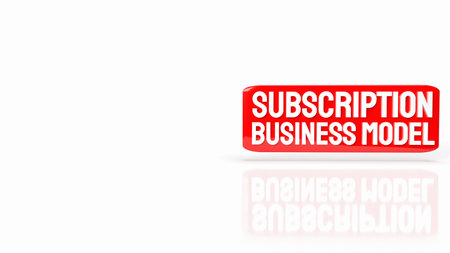 subscription business model word for business concept 3d rendering