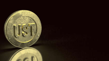 ust coin for business or cryptocurrency concept 3d renderingの写真素材