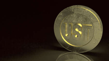 ust coin for business or cryptocurrency concept 3d renderingの写真素材