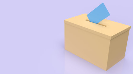 vote box for election concept 3d rendering