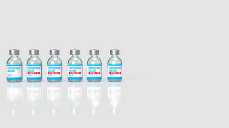 vaccine bottles for   omicron  concept 3d rendering