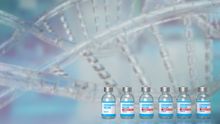 vaccine bottles for omicron  concept 3d rendering