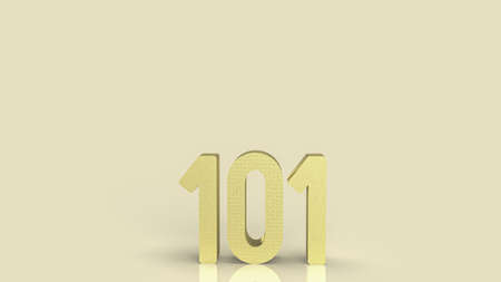 The 101 gold number for beginner concept 3d renderingの写真素材