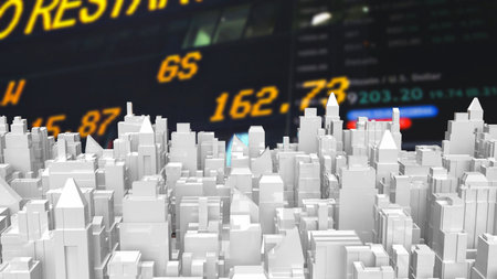 city on business background  for property or building concept 3d rendering