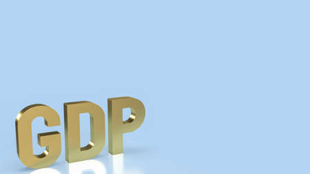 The gold gdp text for business concept 3d renderingの写真素材