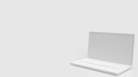 white notebook on white background 3d renderingの写真素材