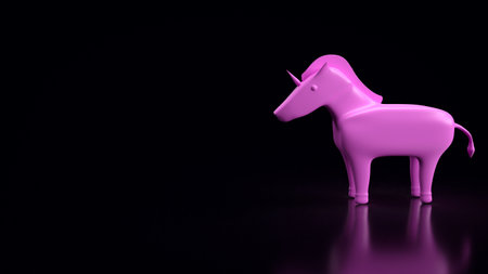 A unicorn startup is a company that's been in business for under ten years, isn't publicly listed, haven't been acquired by a third party, and become valued at 1 billion dollars or more worldwideの写真素材