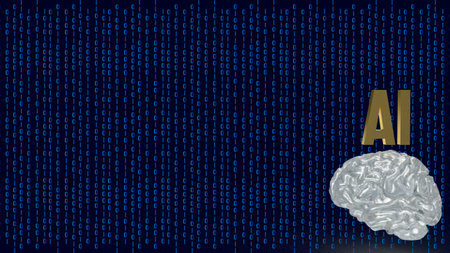 The Brain AI for technology concept 3d rendering
