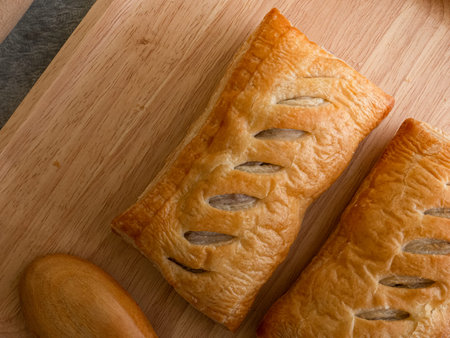 The homemade pie close up image for food concept