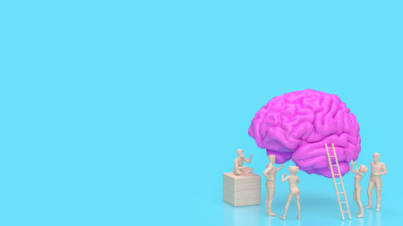 The brain's creative process involves several interconnected regions and networks that work together to generate novel ideas, insights, and solutions to problemsの写真素材