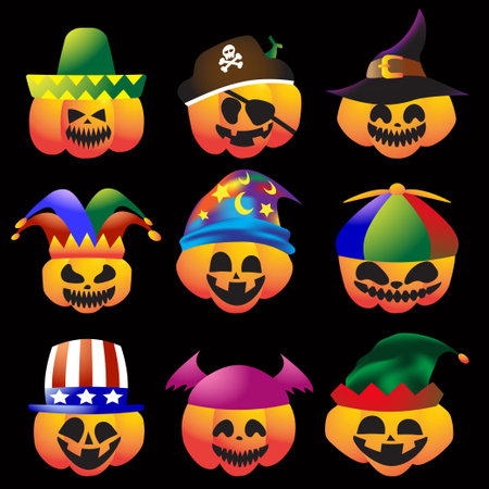 Halloween is an annual holiday celebrated on the evening of October 31st.のイラスト素材