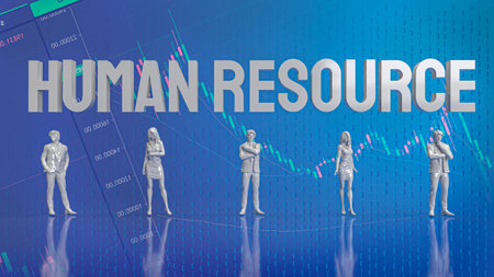 Human resources (HR) refers to the department within an organization that is responsible for managing the people who work for the company.の写真素材