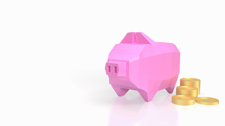 A piggy bank is a small, usually ceramic or plastic container that is commonly used as a savings tool, especially by children.の写真素材