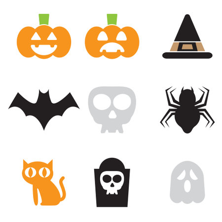 Halloween is a popular annual celebration observed in several countries, primarily in the Western world, on the night of October 31st.のイラスト素材