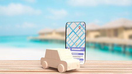 A navigator app, also commonly known as a navigation app or GPS Global Positioning System  app, is a software application designed for smartphones, tablets.の写真素材