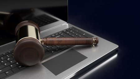 Information Technology Law, often abbreviated as  IT law, refers to a specialized field of law that addresses legal issues and regulations related to technology, information, computer systemsの写真素材