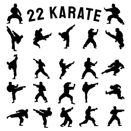 Karate is a martial art that originated in Okinawa, Japan, and has become a popular and widely practiced martial discipline around the world.のイラスト素材