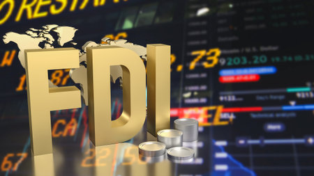 FDI stands for Foreign Direct Investment. It refers to an investment made by a company or individual in one country into business interests located in another country. Here are key aspects of FDI.の写真素材