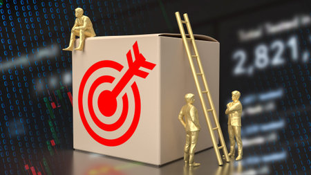 A business target, often referred to as a business target or goal, is a specific, measurable, achievable, relevant, Business targets are essential components of a company's strategic planning.の写真素材
