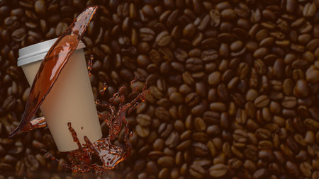 Coffee cup png image for hot drink concept 3d rendering.の写真素材